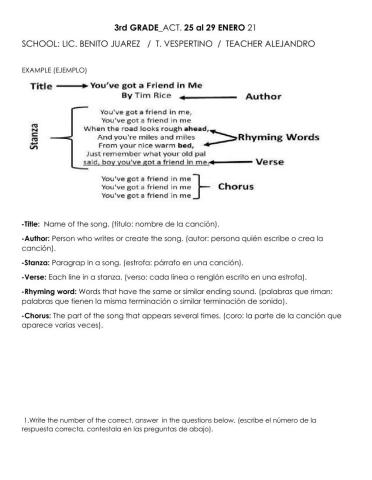 3RD GRADE-ACT 25 al 29 ENERO 21