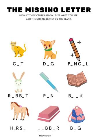 Animals and School objects