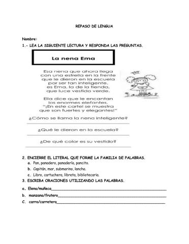 Repaso de Lengua