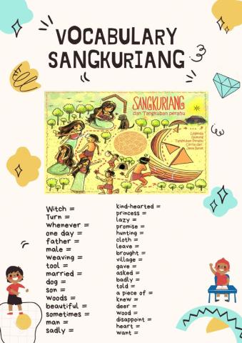 Vocabulary Of Sangkuriang