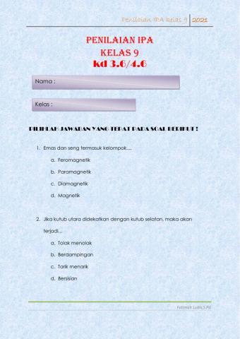 Penilaian Kemagnetan