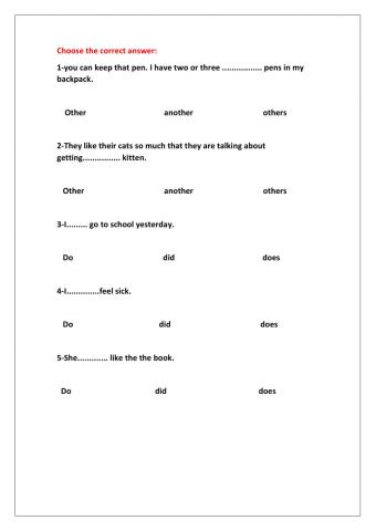 Mega goal 5 u1 grammar