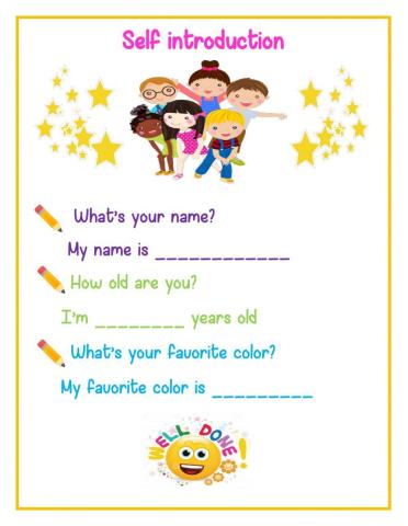 Self introduction