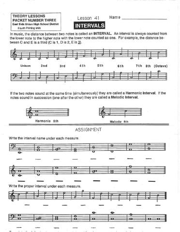 Interval Lesson 41
