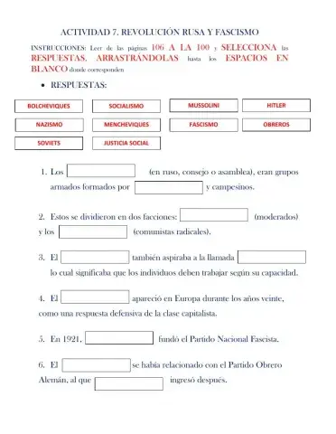 Revolución rusa y fascismo