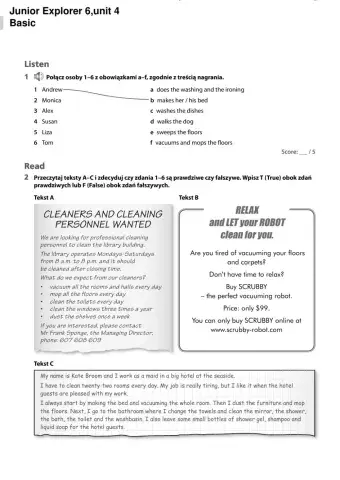 JE 6, unit 4 test,basic