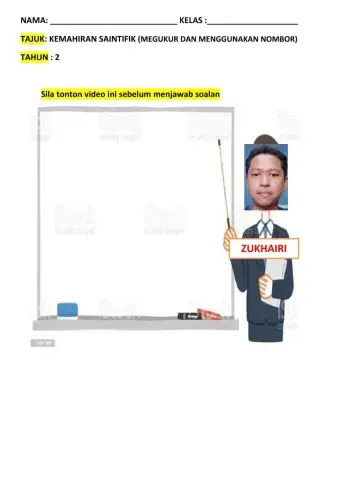 Sains tahun 2 :kemahiran saintifik-mengukur dan mengunakan nombor