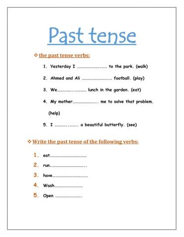Past tense