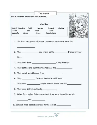 The Arawak or Taino Indians