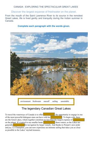 Canada the Great Lakes