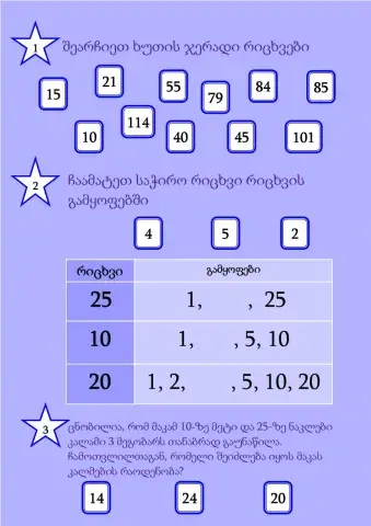 Გამყოფები და ჯერადები