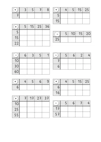 Addition- Subtraktion mÜ