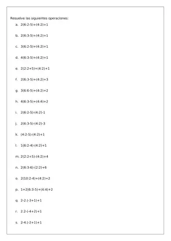 Operaciones combinadas