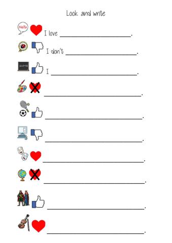 Unit 1 look and write sentences