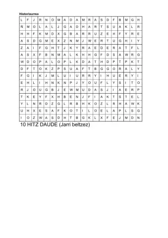 Historiaurrea zopa letra