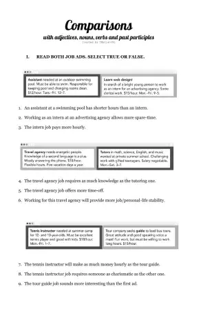 Comparison - True or False