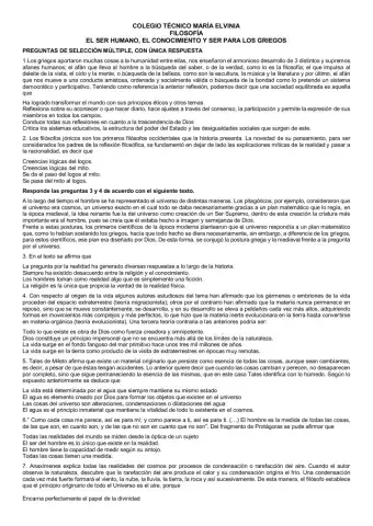 El ser humano, el conocimiento y ser para los griegos