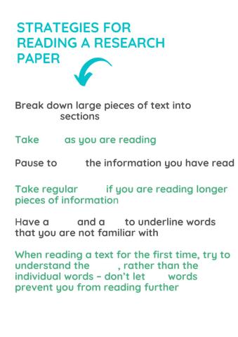 Strategies for reading - Academic
