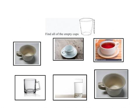 Find all empty cups