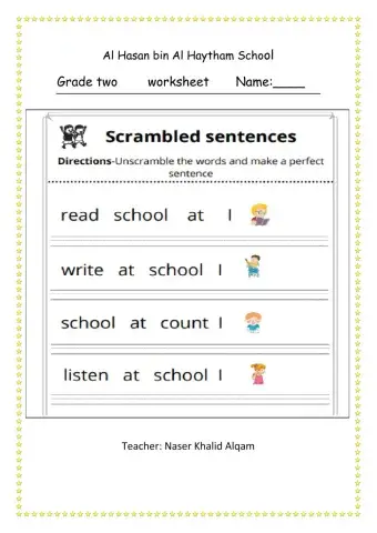 Re-write to make sentence