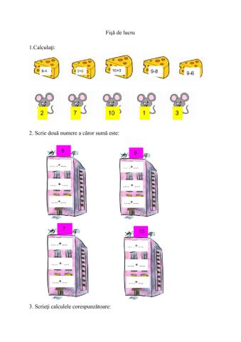 Adunarea- Scăderea  0-10