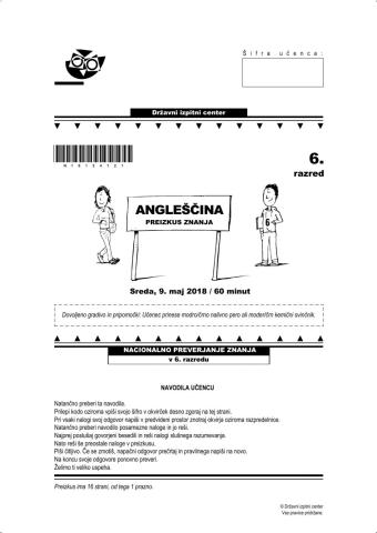 NPZ 6. r 2018 slušni del angleščina