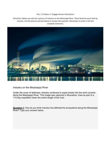 Engage: Human Interactions in Ecosystems