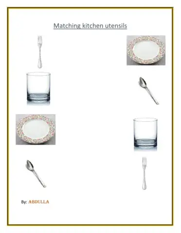 Matching kitchen untensils