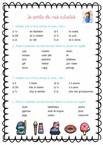 Parler de ses activités