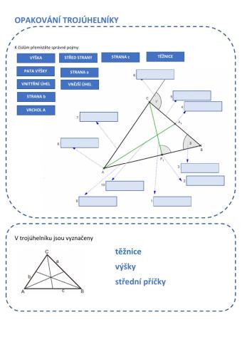 Opakování trojúhelníky