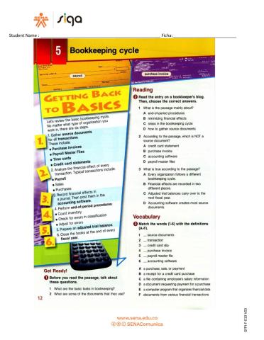 BOOKKEEPING CYCLE UNIT 5- SENA CENTRO DE COMERCIO BY MILENA CÒRDOBA RODRIGUEZ