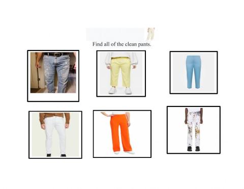 Select clean pants