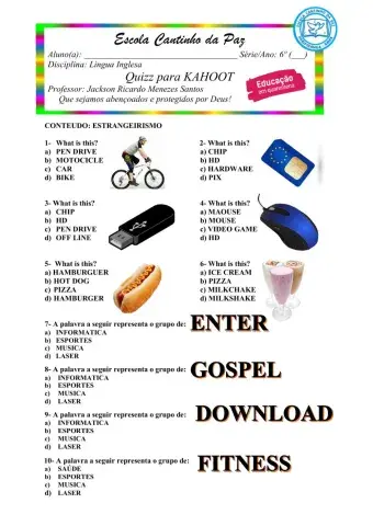 Estrangeirismo - activity