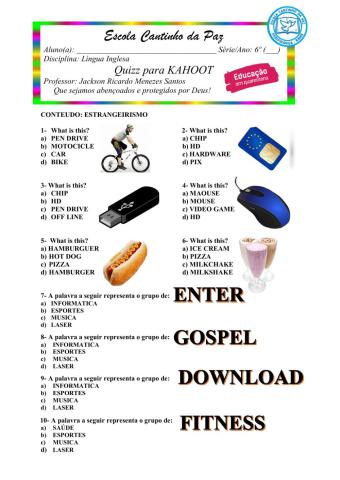 Estrangeirismo - activity