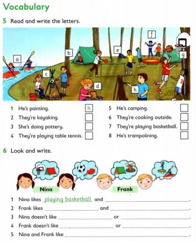 Reading and Writing 3 - text 1 - Summer School - vocab