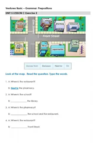 Where's the Police Station? - Preposition Practice