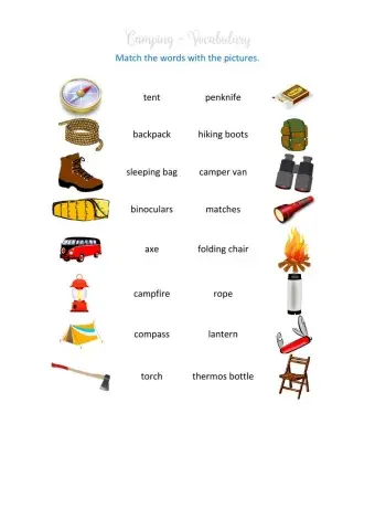 Camping Vocabulary
