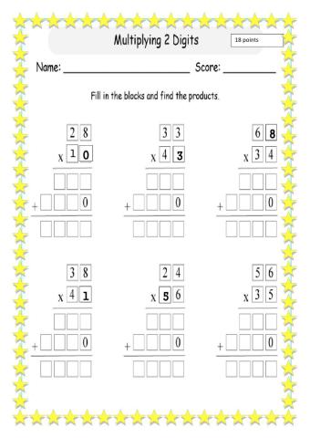 Multiplication Worksheet