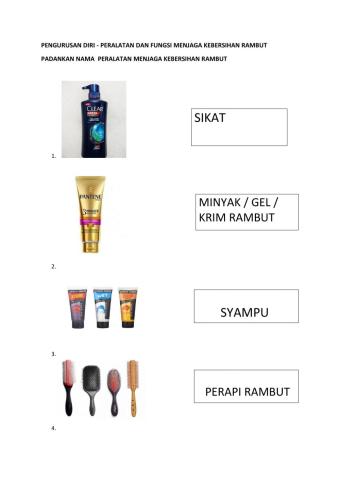 Peralatan dan fungsi alat menjaga kebersihan rambut 2.0