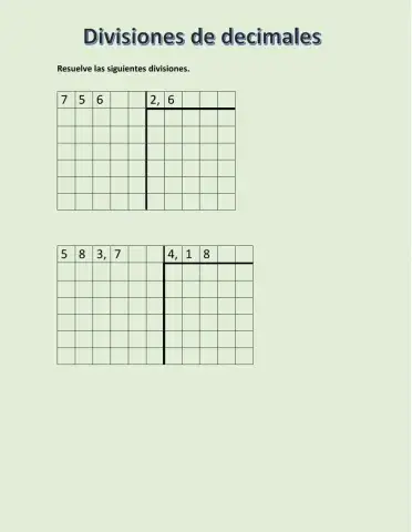 División de decimales