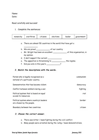 English 3° Middle School