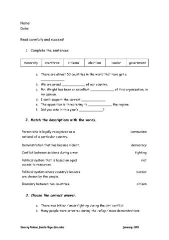 English 3° Middle School