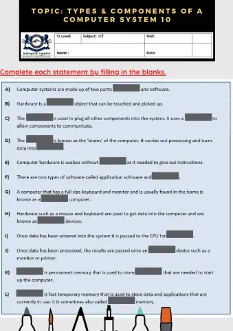 Types and Components of a Computer System