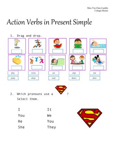 Action Verbs - Present Simple