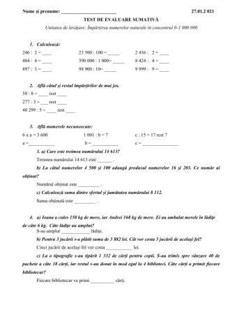 Test-împărțire