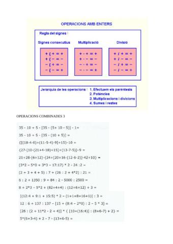 Operacions combinades