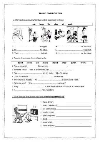 Present Continuous Tense (Review)