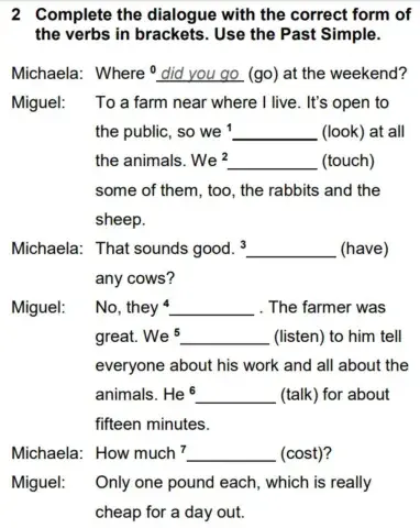 Past Simple (regular verbs)