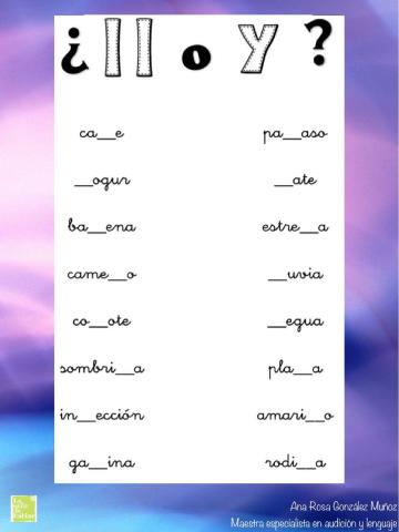 Ortografía ll y y