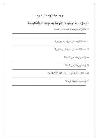 ترتيب الإلكترونات في الذرات